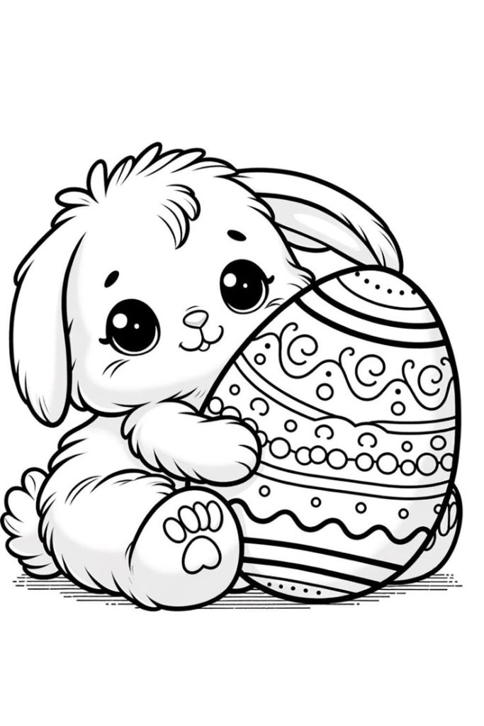 A close up of a worksheet showing numbered Easter eggs for counting