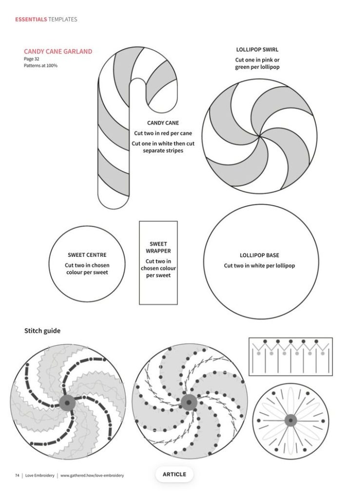 A child carefully cutting out a colorful peppermint candy paper template