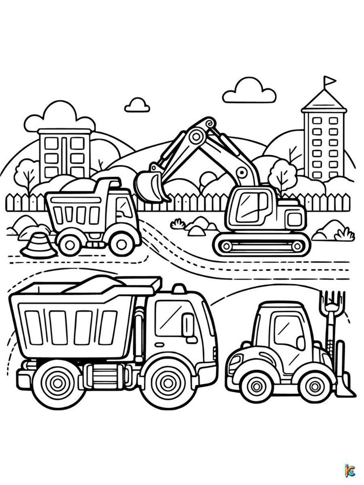 A finished coloring page featuring bright colors and clean lines