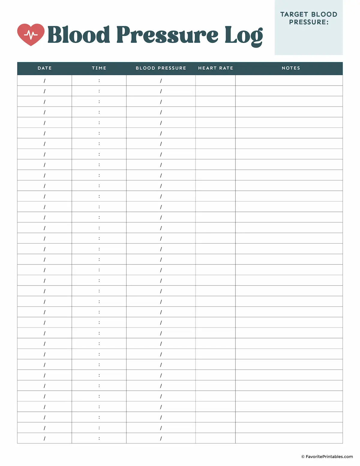 A printed blood pressure record sheet sitting on a wooden desk next to a digital monitor