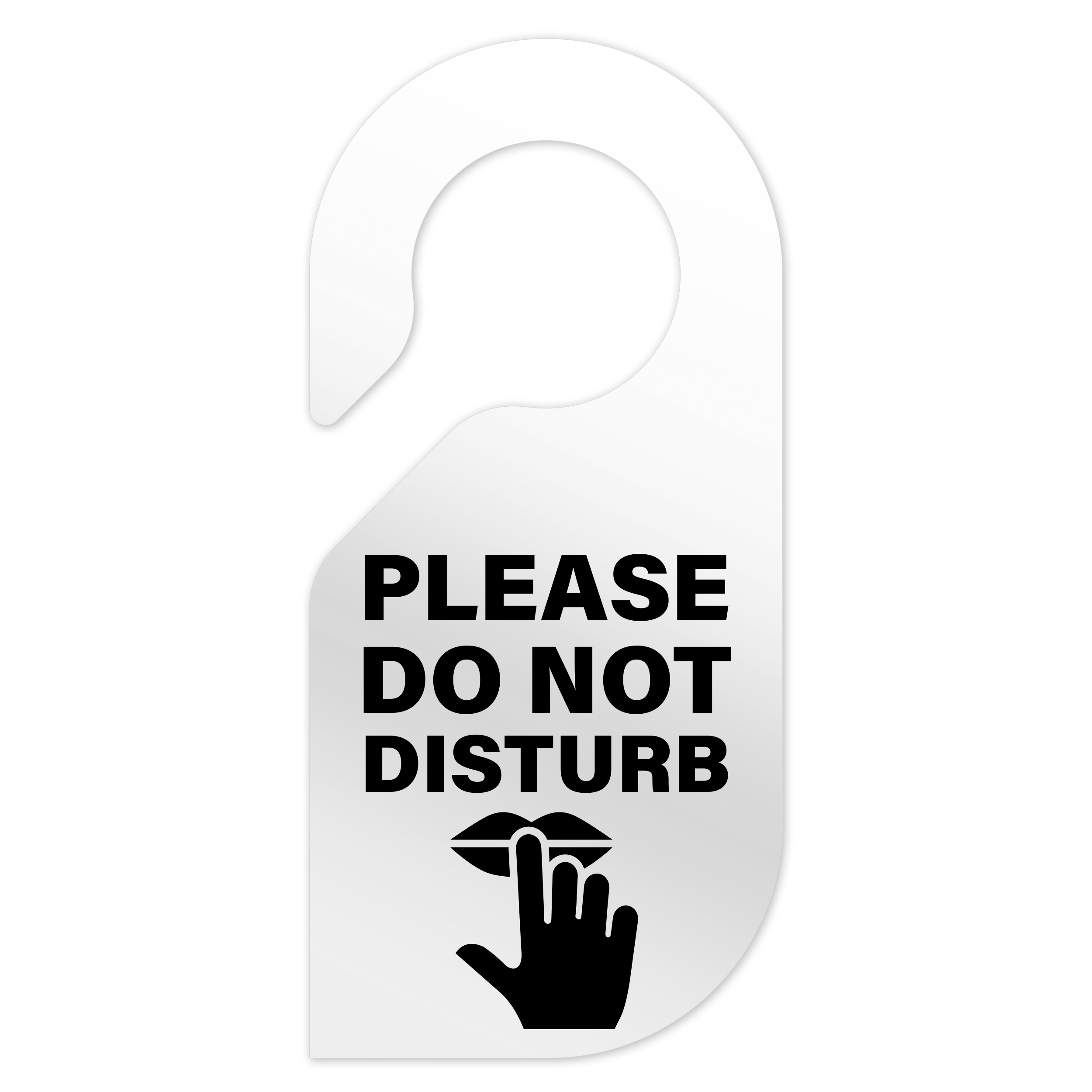 Close up of a paper sign hanging on a wooden door