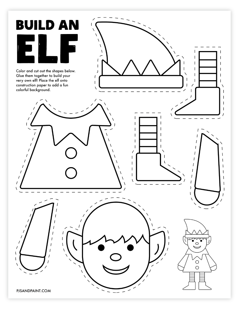 Handmade miniature elf workshop inside a decorated shoe box