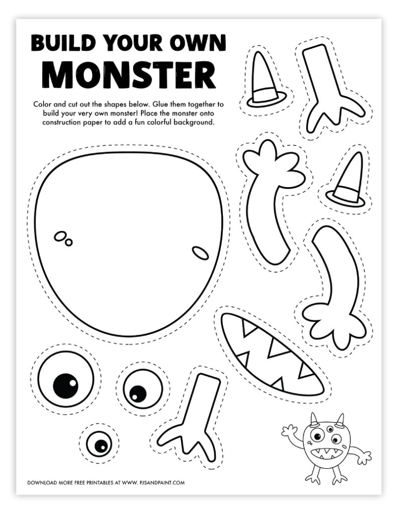 Educational Halloween printable activities displayed on a wooden desk