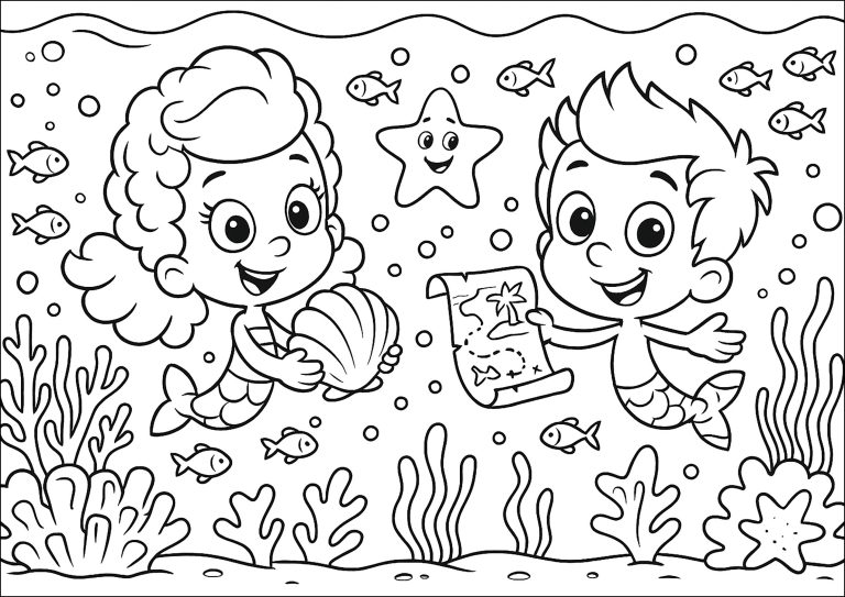 A toddler holding a large crayon over a simple character drawing