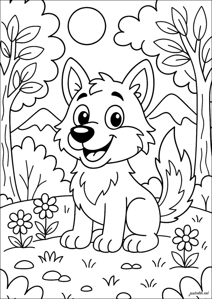 A young child sitting quietly at a table with crayons and coloring sheets
