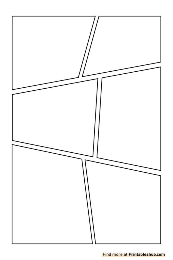 A young student diligently sketching scenes on a paper comic template.