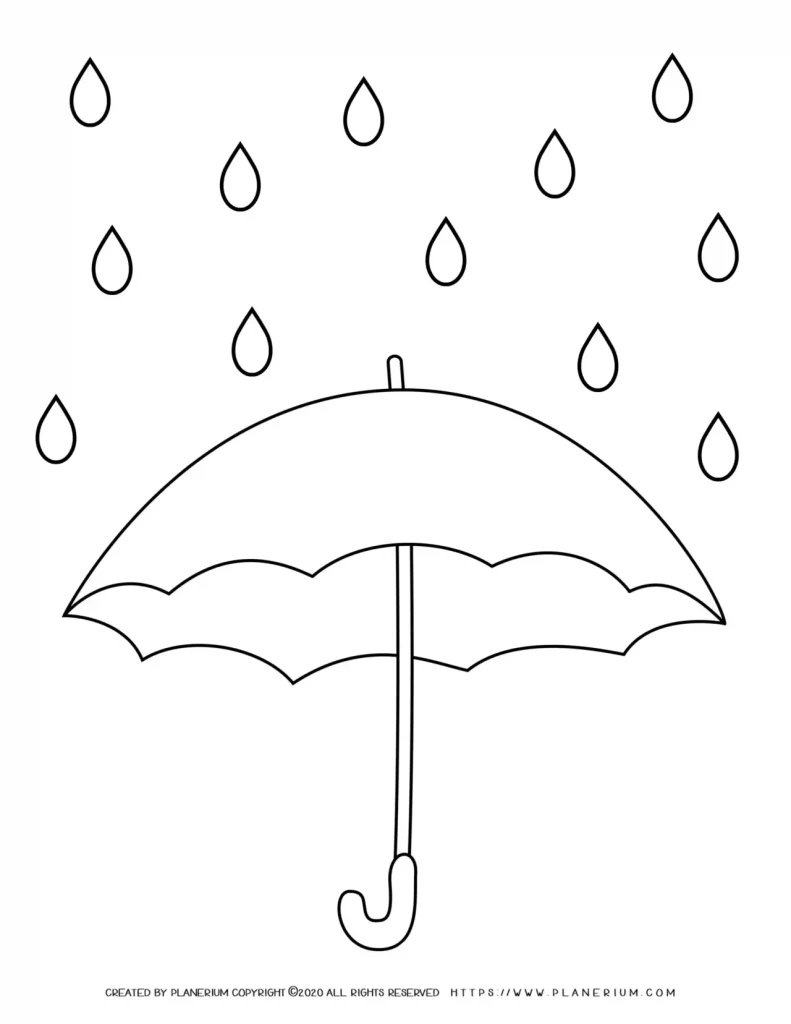 Variety of raindrop coloring sheets ranging from simple to complex