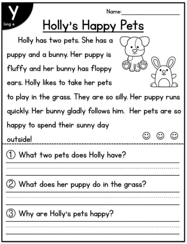 A child focused on completing a phonics worksheet at a wooden desk