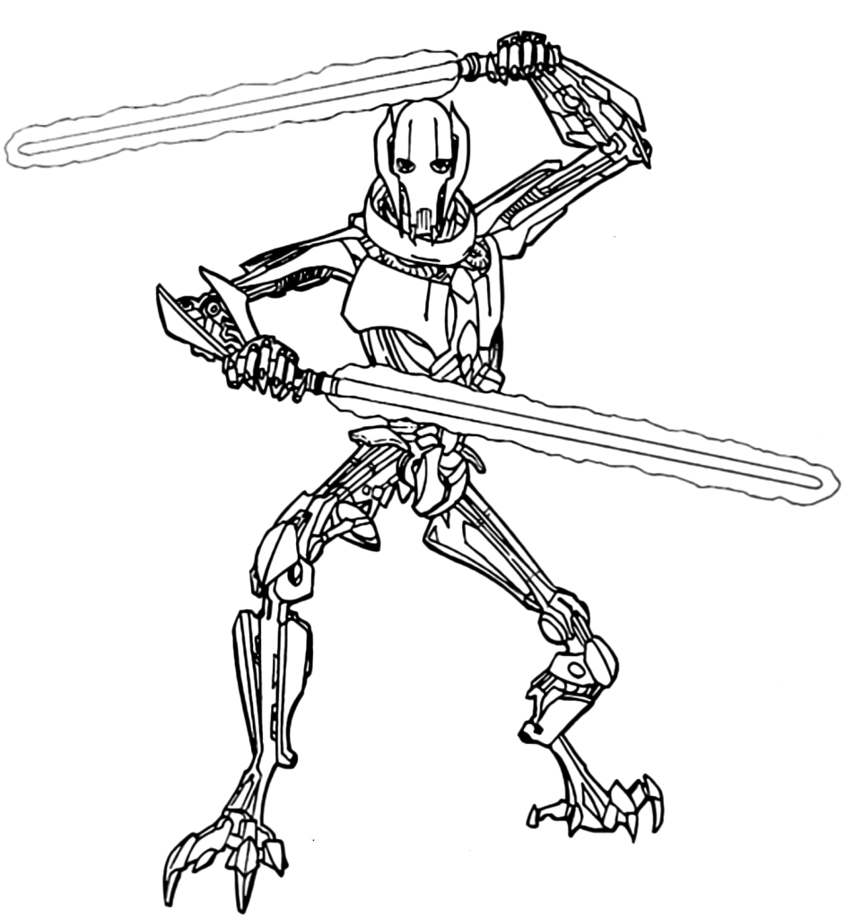 Preschooler coloring a lightsaber page featuring basic shapes and extra stars
