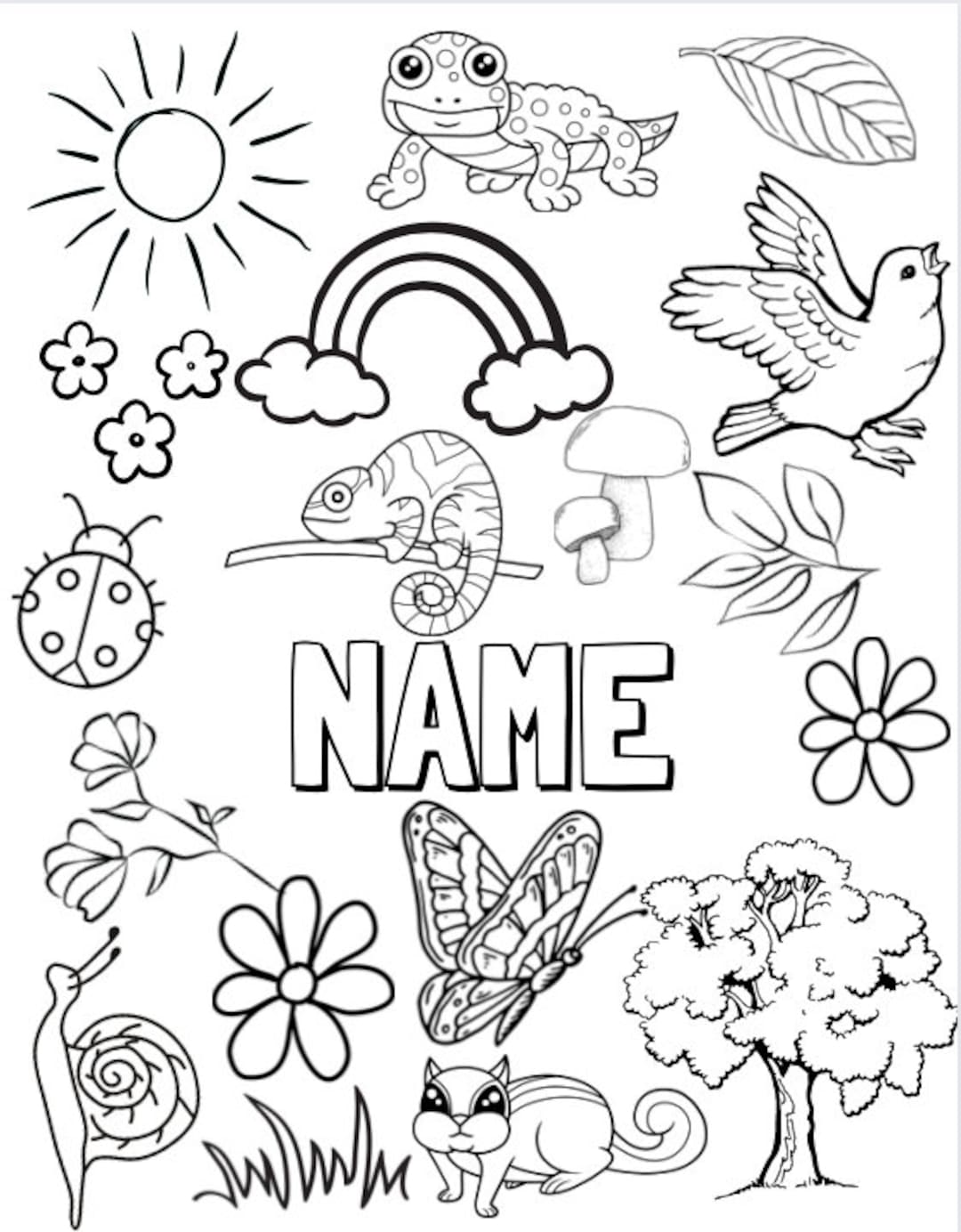A young child carefully coloring in large block letters with thick crayons