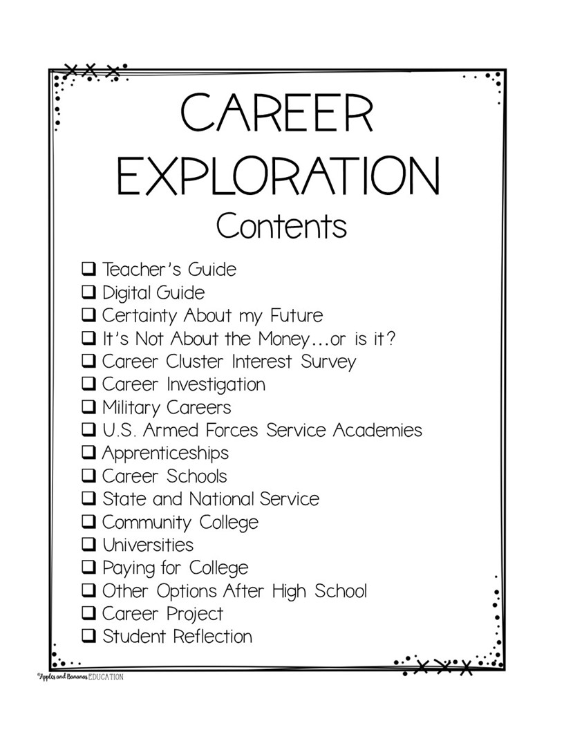 Student filling out a career planning guide at a desk