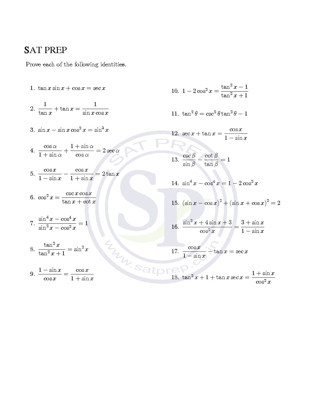 Student hand carefully writing trigonometric proofs on a paper worksheet