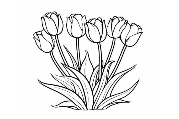 Child coloring a large black and white floral petal sheet