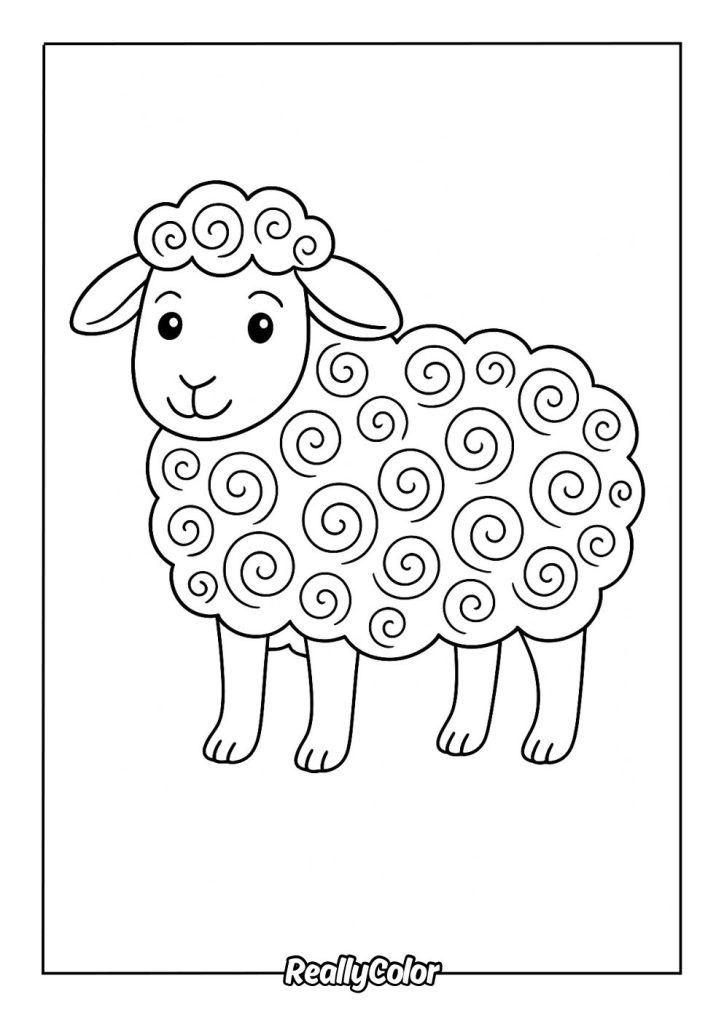 A stack of printed sheep templates sitting on a desk next to markers