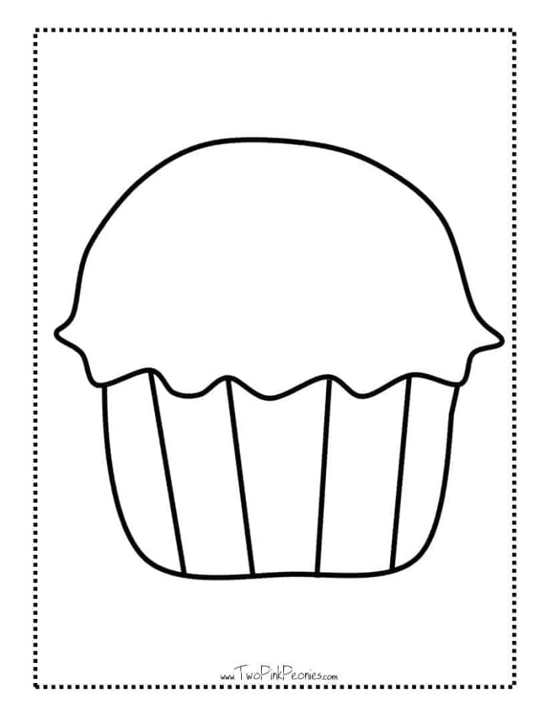 Child decorating a cupcake drawing with colorful paper sprinkles