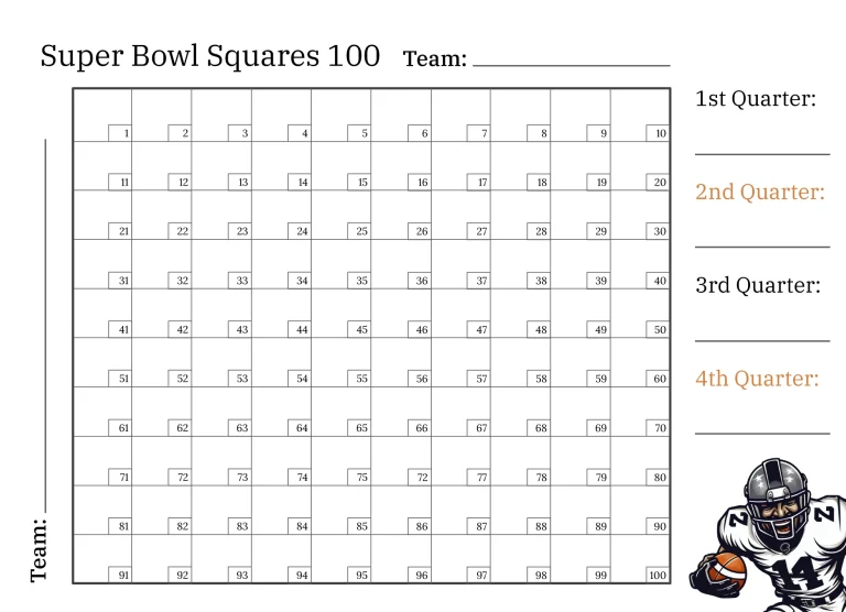 A student carefully writing names into a blank football square grid on paper